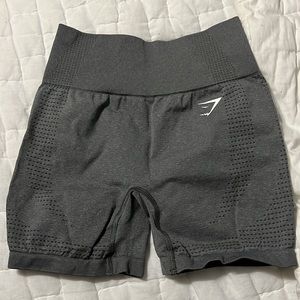 Gym shark spandex shorts, size small, gray